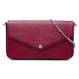 Borsa a tracolla Louis Vuitton Epi Pochette Felicie rossa