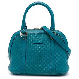 Bolsa Dome Mini Microguccissima Azul Gucci