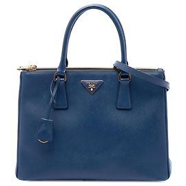 Sac à main Blue Prada Medium Saffiano Lux Galleria Double Zip Satchel