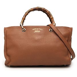 Bolso Gucci Bamboo Shopper mediano de piel de becerro marrón