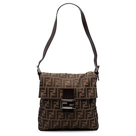 Borsa a tracolla Fendi Zucca Canvas marrone