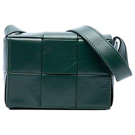 Bolsa Tiracolo Bottega Veneta Candy Nappa Intrecciato Cassette Verde