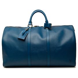 Bolso de viaje Louis Vuitton Epi Keepall 50 Azul