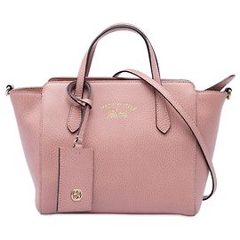 Gucci Mini Swing Satchel aus Kalbsleder in Rosa