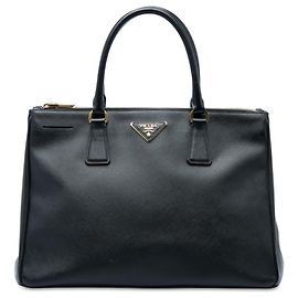 Bolso Prada Medium Saffiano Lux Galleria Double Zip Negro