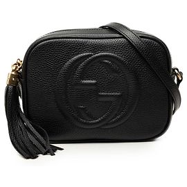 Borsa a tracolla Soho Disco Gucci in vitello nero