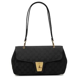 Bolso de hombro Gucci GG Canvas negro