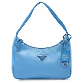 Blue Prada Mini Tessuto Re Edition 2000 Shoulder Bag
