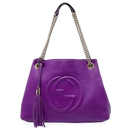 Gucci Soho Chain Tote Medium aus Kalbsleder in Lila