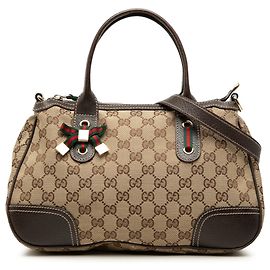Beige Gucci GG Canvas Princy Satchel