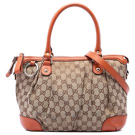Gucci GG Canvas Sukey Satchel Tasche Orange