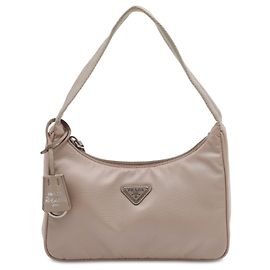 Sac à bandoulière Prada Mini Tessuto Re Edition 2000 Beige