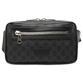 Borsetta cintura Gucci GG Supreme Web nera