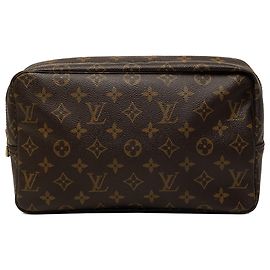 Borsa a Clutch Louis Vuitton Monogram Trousse Toilette 28 Marrone