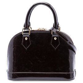 Bolsa Satchel Louis Vuitton Monogram Vernis Alma BB Roxa