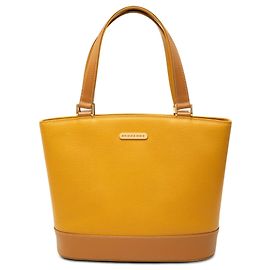 Sac à main en cuir Burberry jaune
