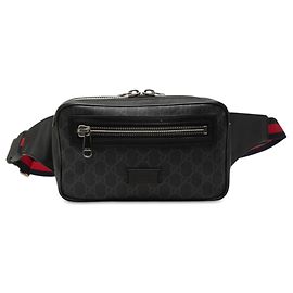 Borsetta cintura Gucci GG Supreme Web nera