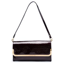 Bolso de hombro Louis Vuitton Monogram Vernis Rossmore MM Purple