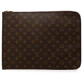 Sac business Portfolio Louis Vuitton Monogram Poche Documents Marron