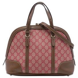 Bolsa Dome Satchel Gucci Small GG Supreme Rosa