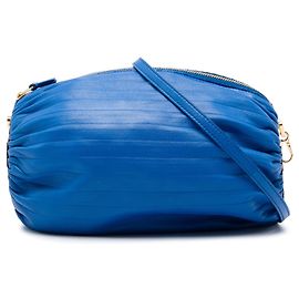 Borsa a tracolla LOEWE Pleated Nappa Bracelet Pouch Blu