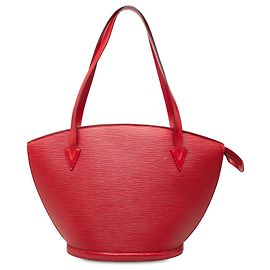 Bolso de hombro Louis Vuitton Epi Saint Jacques GM rojo con correa larga
