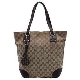 Gucci GG Canvas GG Charm Tote Beige