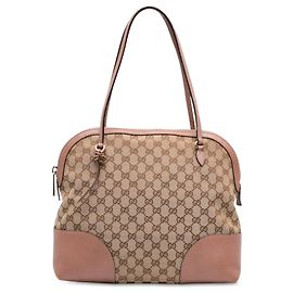 Borsa Tote Gucci Bree Dome media in tela GG beige