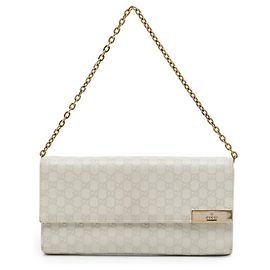 Bolsa de ombro com corrente e carteira Dice Microguccissima Gucci marrom