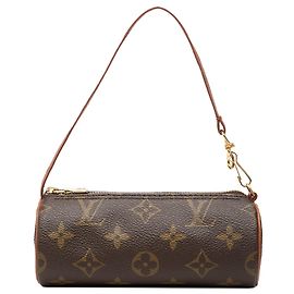 Louis Vuitton Monogram Papillon Pochette Handtasche Braun