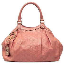 Borsa Tote Gucci Medium Guccissima Sukey Rosa
