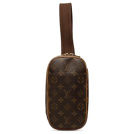 Borsa a tracolla Louis Vuitton Monogram Pochette Gange Marrone