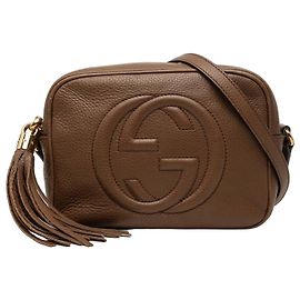 Bolsa Tiracolo Soho Disco Gucci em couro de bezerro marrom