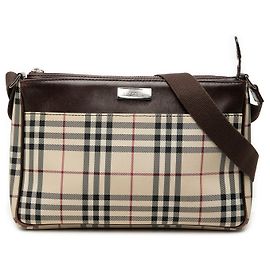 Burberry House Check Canvas Crossbody Tasche Beige