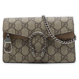 Borsa a tracolla Gucci Mini GG Supreme Dionysus Beige