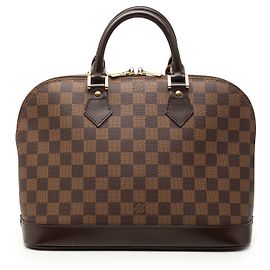 Bolso de mano Louis Vuitton Damier Ebene Alma PM Marrón
