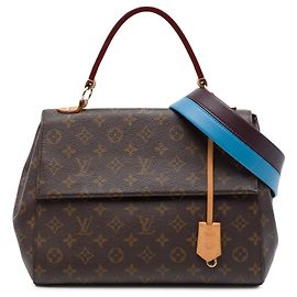 Borsa Satchel Louis Vuitton Monogram Cluny MM Marrone