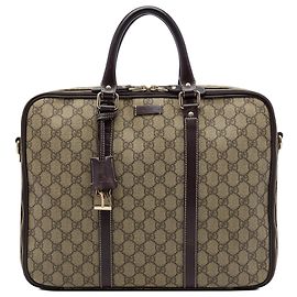 Bolso de negocios Gucci GG Supreme Beige