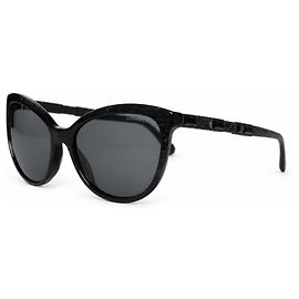 Chanel, Occhiali da sole cat-eye neri con cristalli