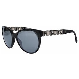 Chanel, Sonnenbrille mit metallisch geflochtenen Bügeln