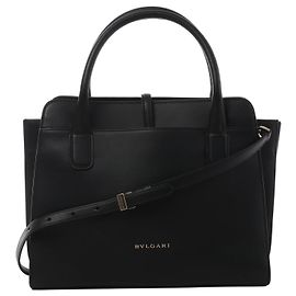 Bulgari Bvlgari Alba 2Way Handtasche aus Leder in Schwarz
