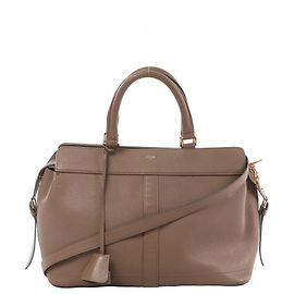 Céline Celine Cabas de France Hippopotamus Medium Sac à main 2Way en cuir Marron