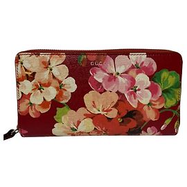 Portafoglio lungo con chiusura zip GUCCI Blooms