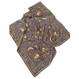 Gianni Versace Seidenschal mit astrologischem Print