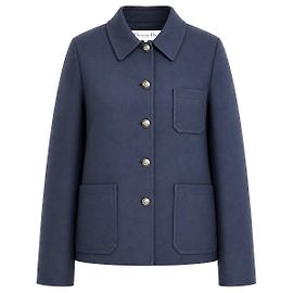 Giacca Christian Dior Caro in lana e seta blu navy