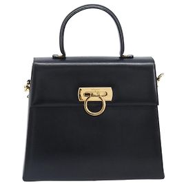 Salvatore Ferragamo Borsa in pelle convertibile con manico superiore