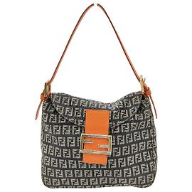 Borsa Fendi Zucchino Canvas Mamma Baguette canvas medium