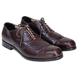 Chaussures Richelieu Prada en cuir marron