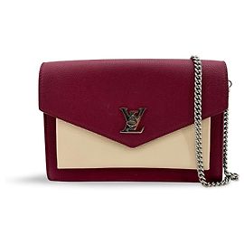 Sac Louis Vuitton Lockme Chain en cuir Est-Ouest