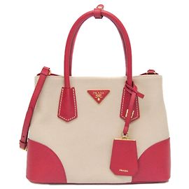Prada Cuir Double Canvas and Saffiano Leather Medium